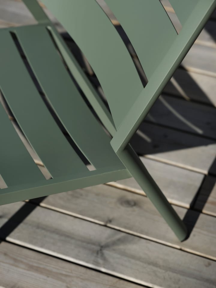 Delia loungestoel, Dusty green Brafab