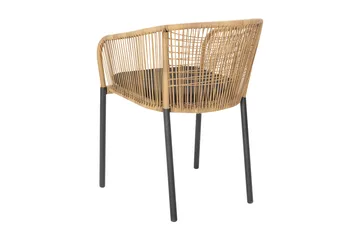 Delta armstoel - Antraciet-naturel - Brafab