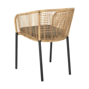 Delta armstoel - Zwart-natuur - Brafab