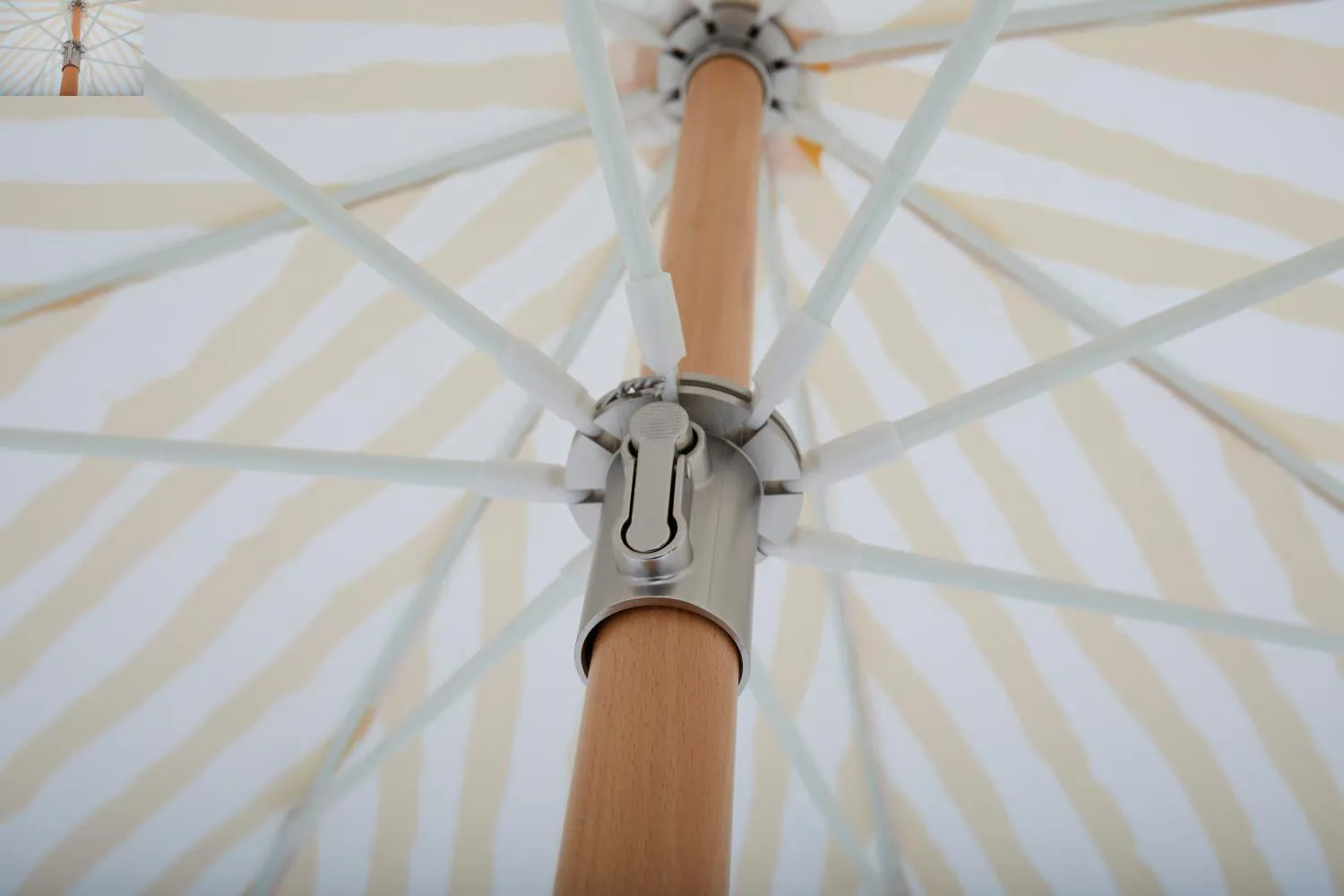 Gatsby parasol, Yellow stripe, Ø185 cm Brafab