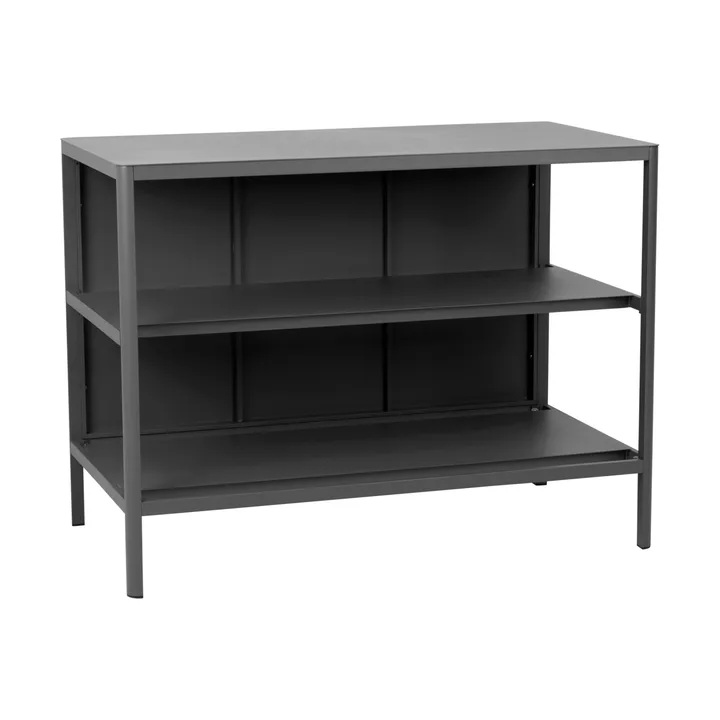 Kelia buitenkeuken bank met planken - Antraciet, 121x91x64 cm - Brafab