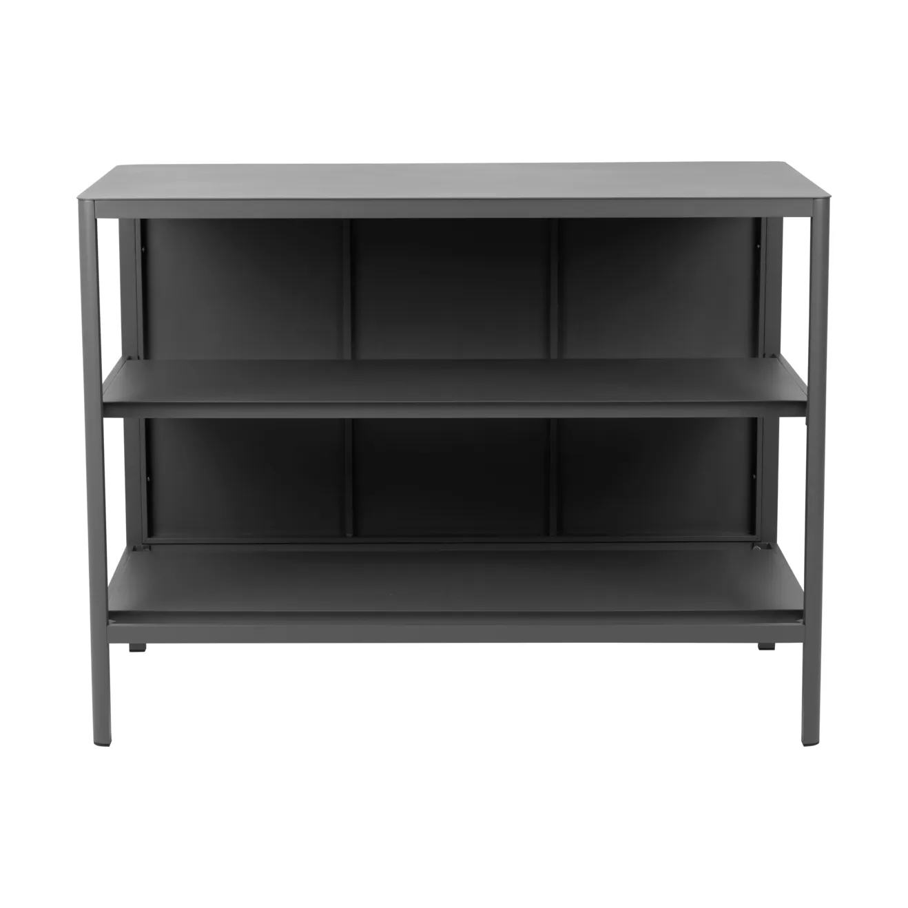 Kelia buitenkeuken bank met planken, Antraciet, 121x91x64 cm Brafab