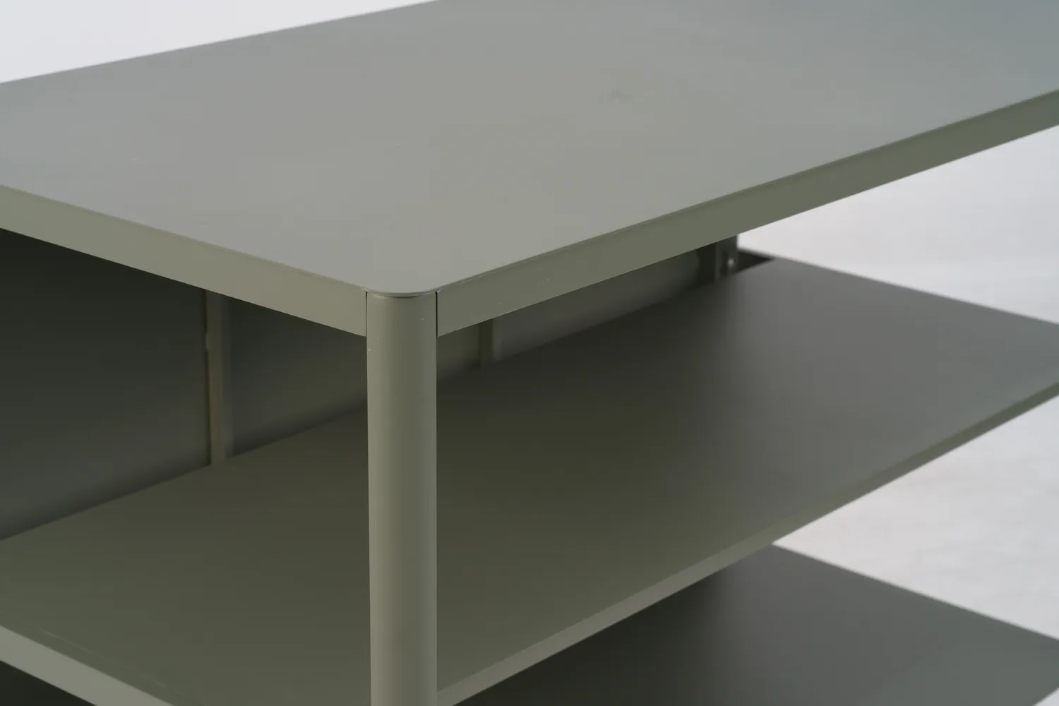 Kelia buitenkeuken bank met planken, Nordic green, 121x91x64 cm Brafab