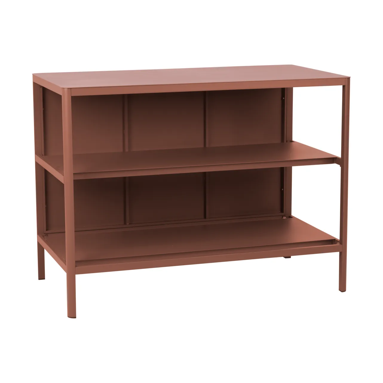 Kelia buitenkeuken bank met planken, Zin red, 121x91x64 cm Brafab