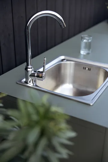 Kelia buitenkeuken onderkast met spoelbak - Nordic green, 121x90x64 - Brafab