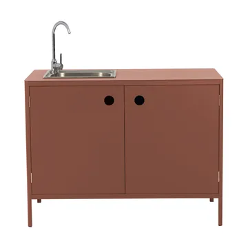 Kelia buitenkeuken onderkast met spoelbak - Zin red, 121x90x64 - Brafab