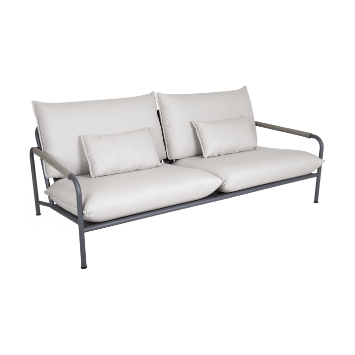 Lerberget 2,5-zits bank - Anthracite-essenhout - Brafab