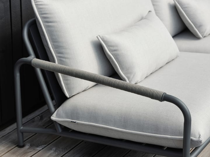 Lerberget 2,5-zits bank, Anthracite-essenhout Brafab