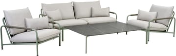 Lerberget 2,5-zits bank - Groen-essenhout - Brafab