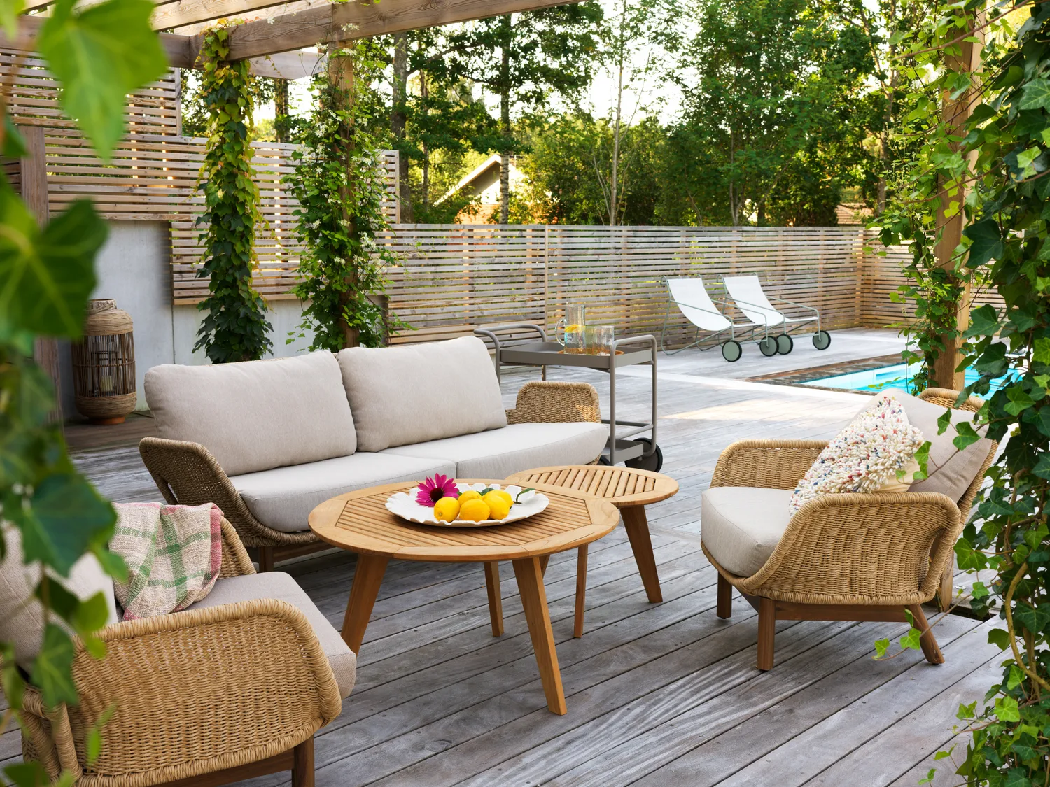 Lily fauteuil, Twist stro-pluche wheat Brafab