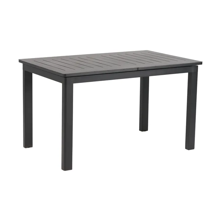 Lomma eettafel - Zwart, 128-187x80x73 cm - Brafab