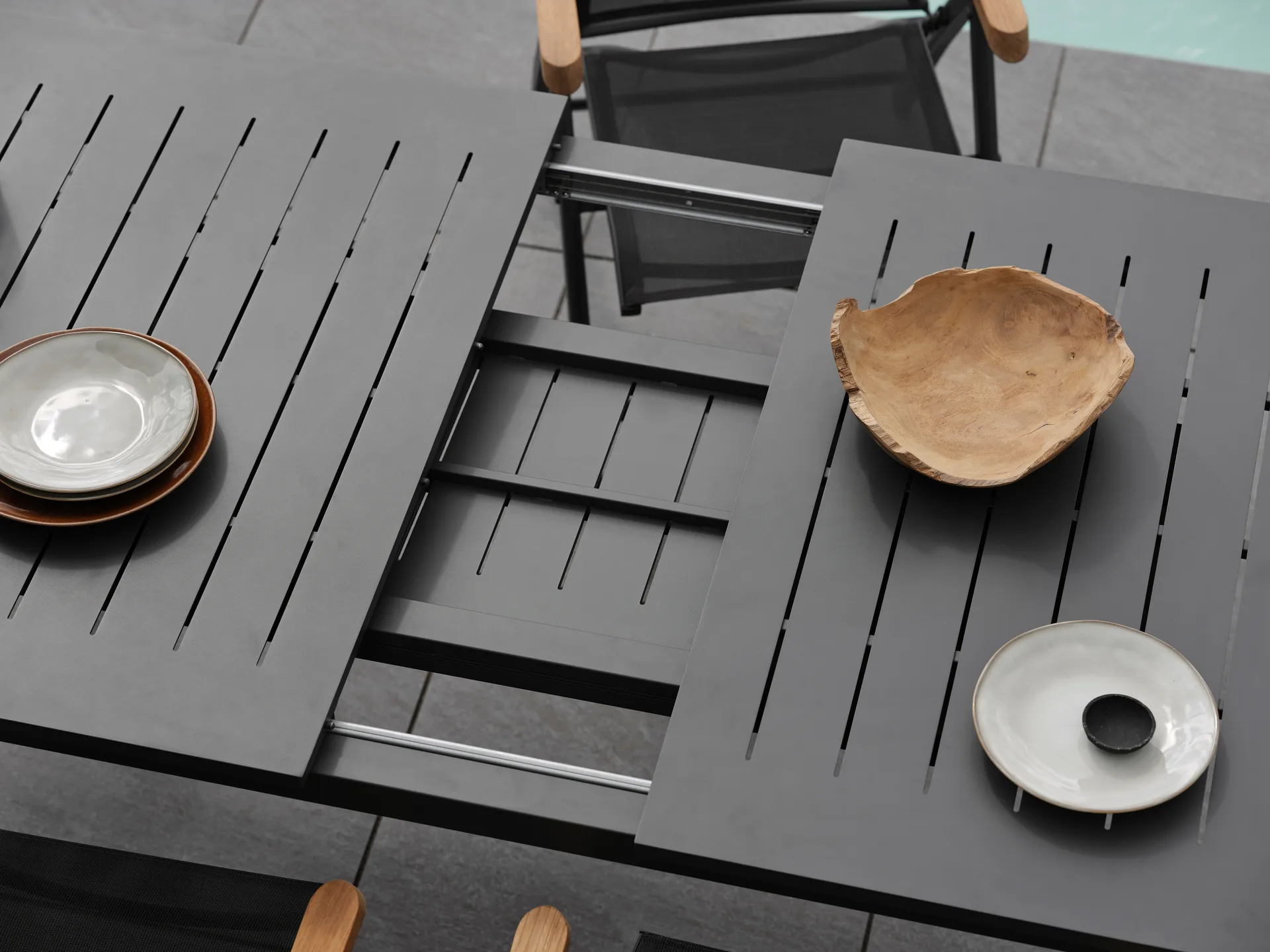 Lomma uitschuifbare eettafel, Anthracite XL 260-380 cm Brafab