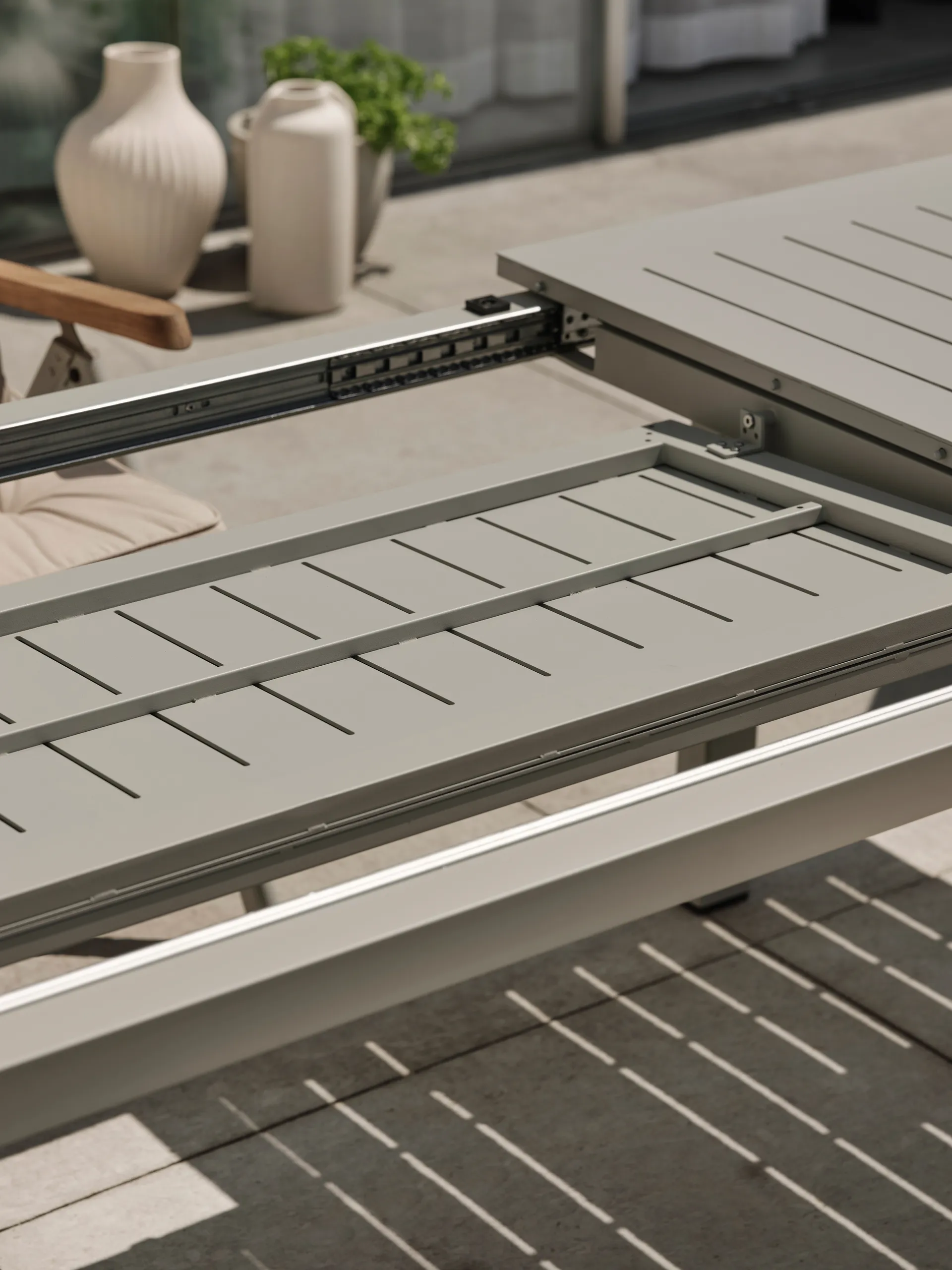 Lomma uitschuifbare eettafel, Khaki 194-312 cm Brafab