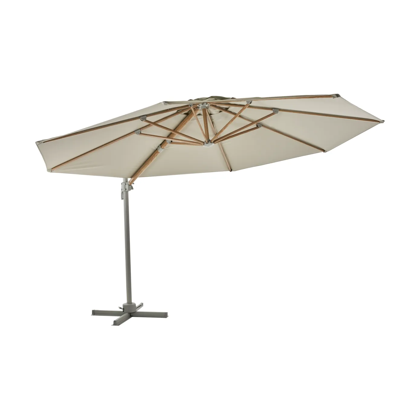 Luzzi parasol vrijhangend, Khaki Brafab