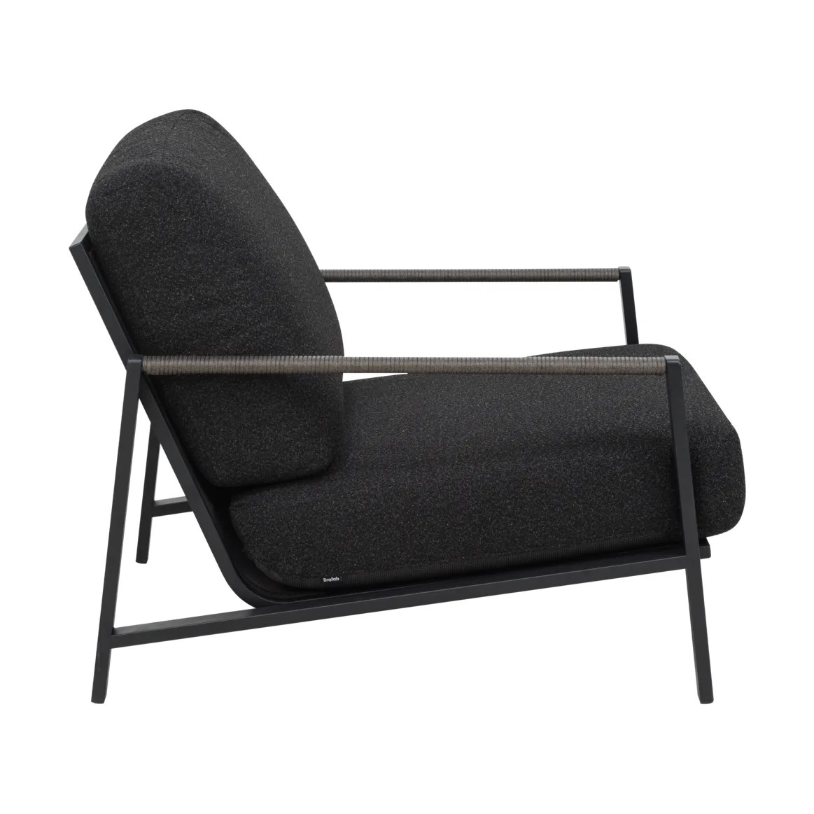 Lyra fauteuil, Zwart-teddy black Brafab