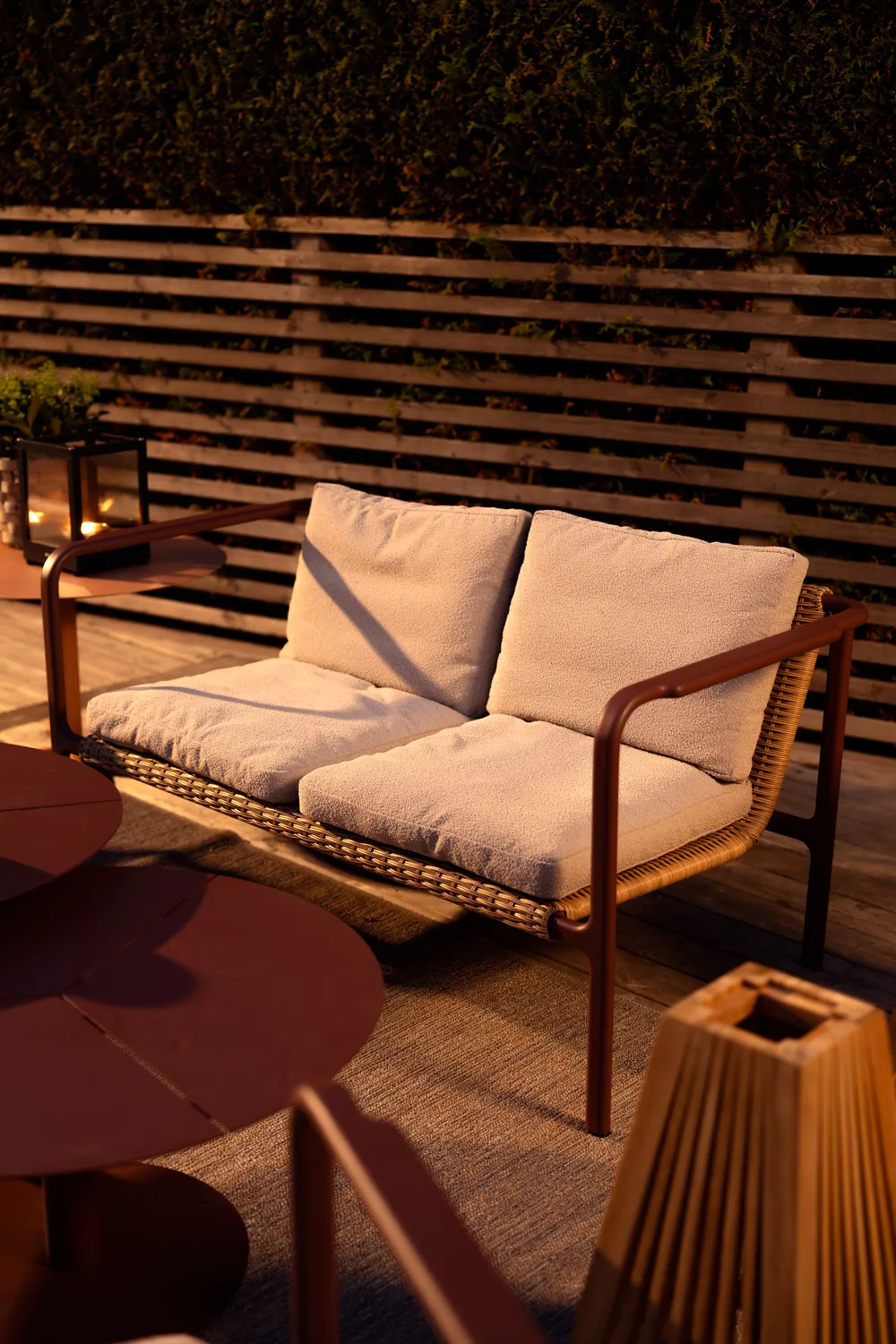 Motty bank, Zin red-teddy beige, 2-zits Brafab