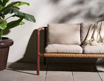 Motty bank - Zin red-teddy beige, 2-zits - Brafab