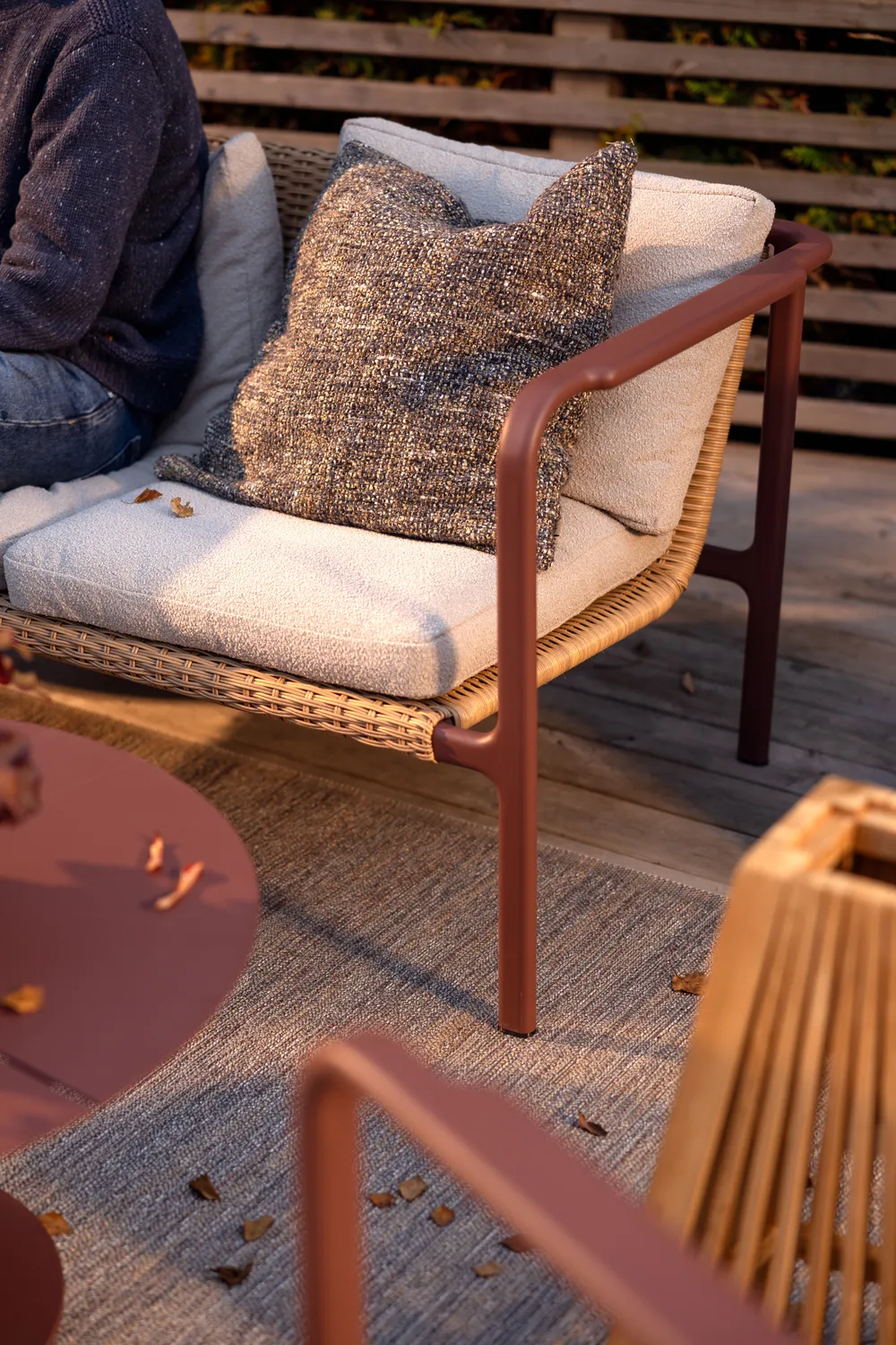 Motty bank, Zin red-teddy beige, 2-zits Brafab