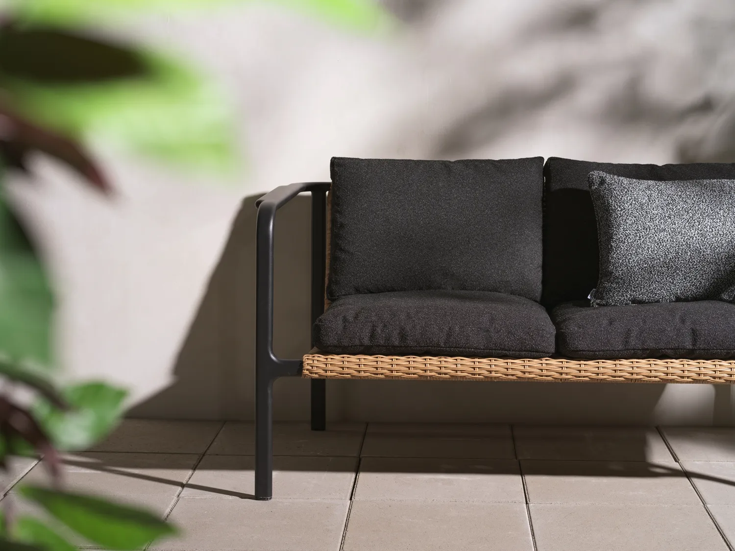 Motty bank, Zwart-teddy black, 2-zits Brafab