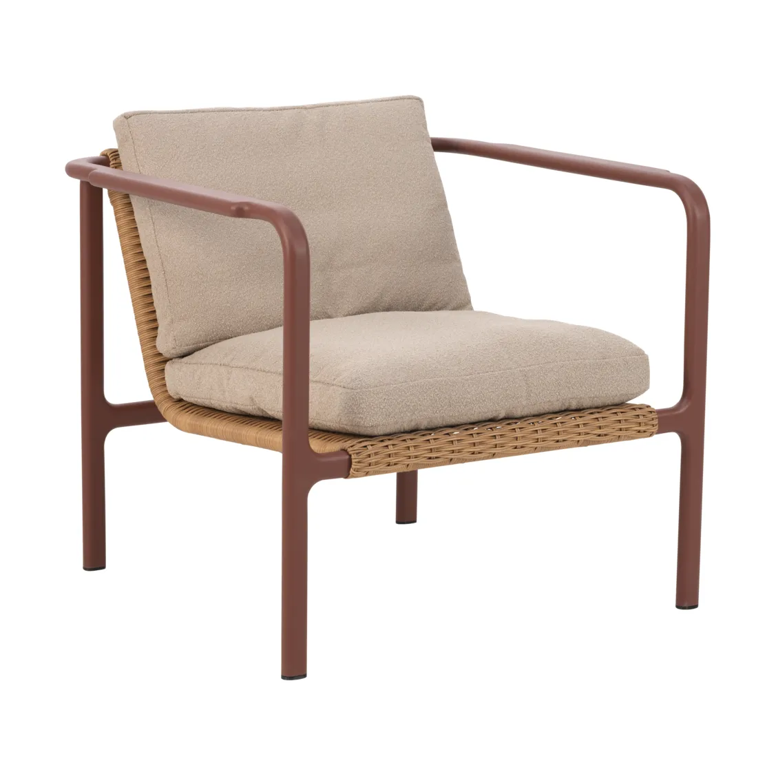 Motty fauteuil, Zin red-teddy beige Brafab