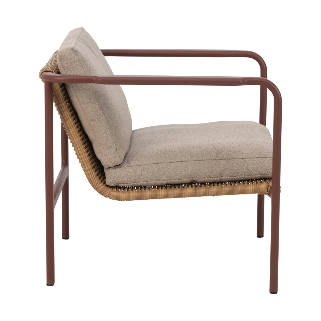 Motty fauteuil, Zin red-teddy beige Brafab