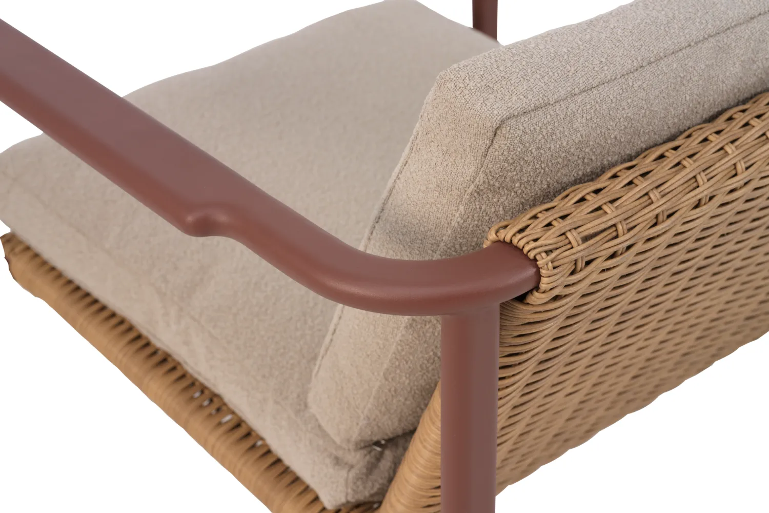 Motty fauteuil, Zin red-teddy beige Brafab