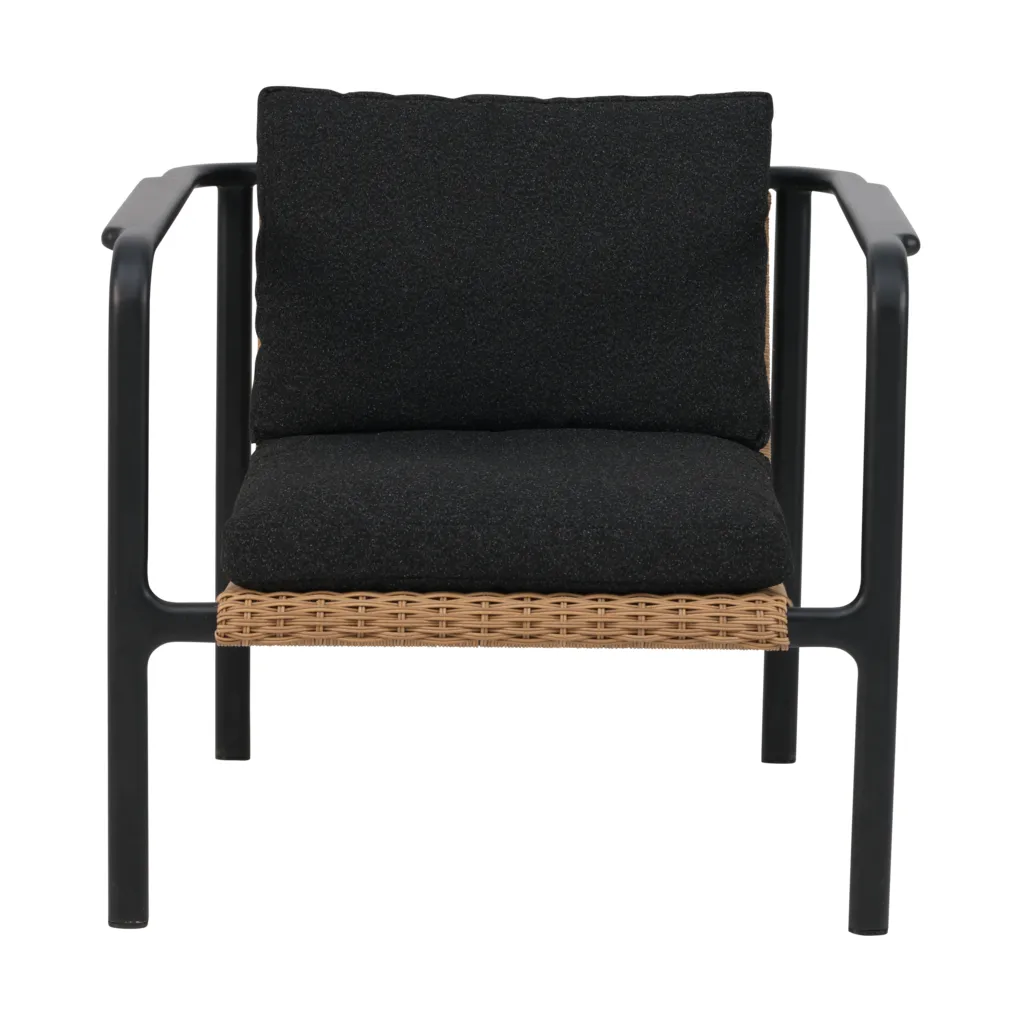 Motty fauteuil, Zwart-teddy black Brafab