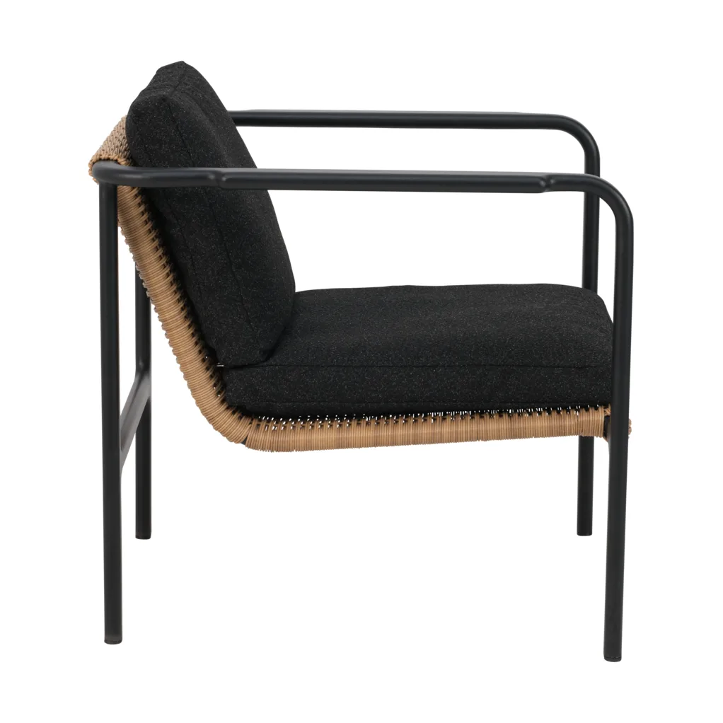 Motty fauteuil, Zwart-teddy black Brafab