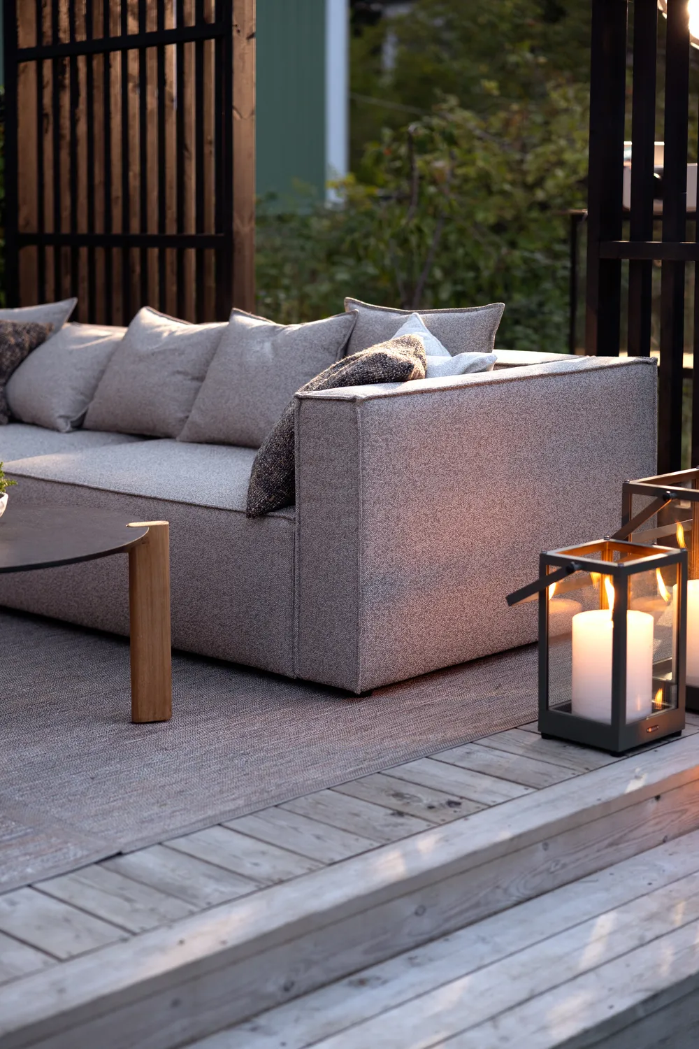 Muki bankmodule, Light taupe, linker eindmodule Brafab