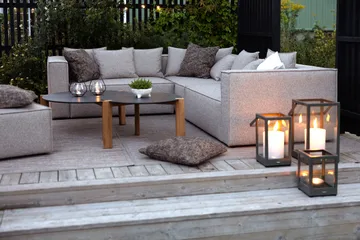 Muki bankmodule - Light taupe, rechter eindmodule - Brafab