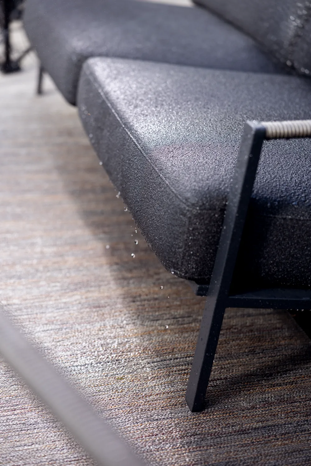 Naos bank, Zwart-teddy black, 2,5-zits Brafab