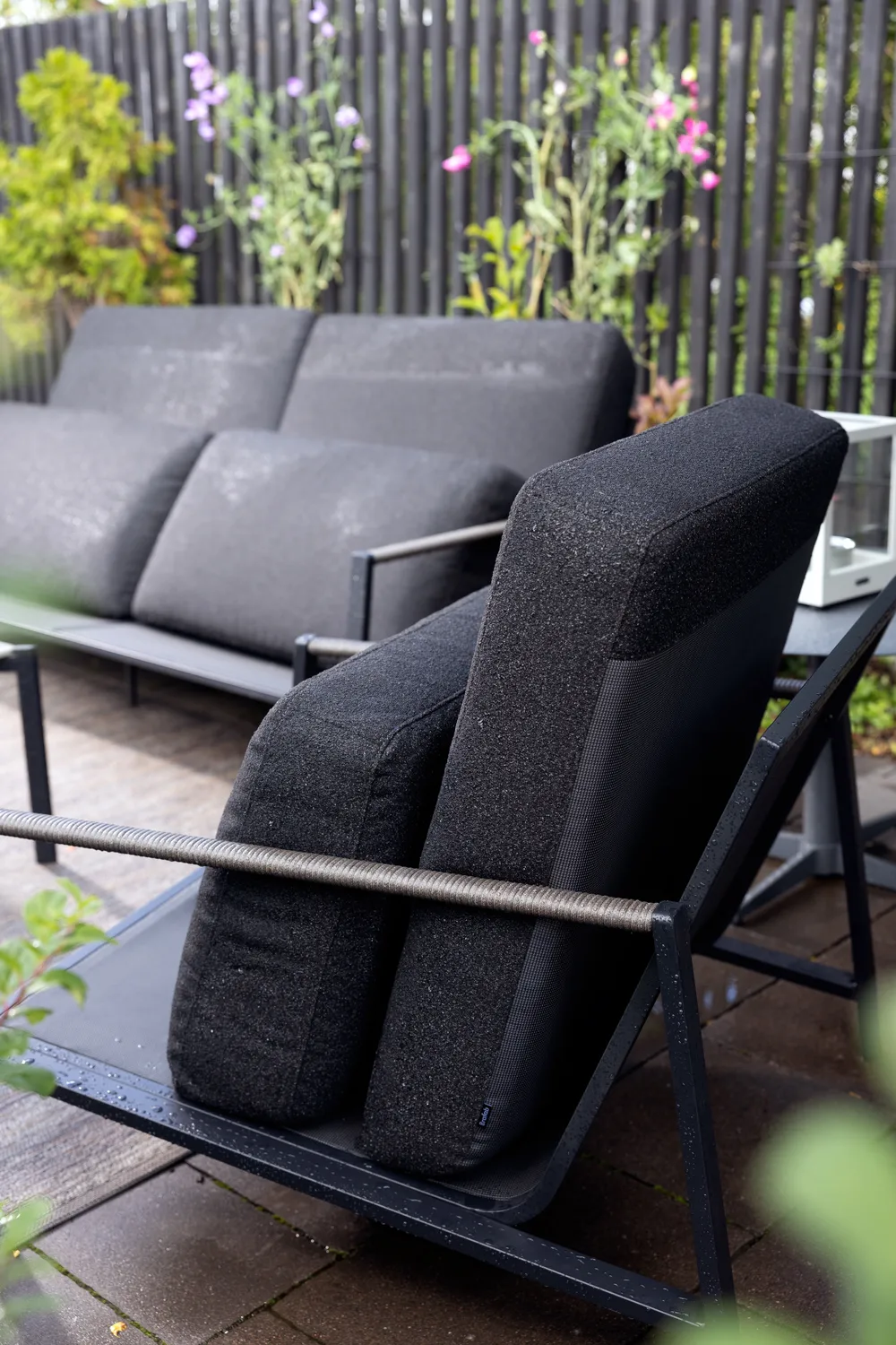 Naos bank, Zwart-teddy black, 2,5-zits Brafab