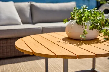 Olive salontafel - Khaki-bamboe, 110x80 cm - Brafab