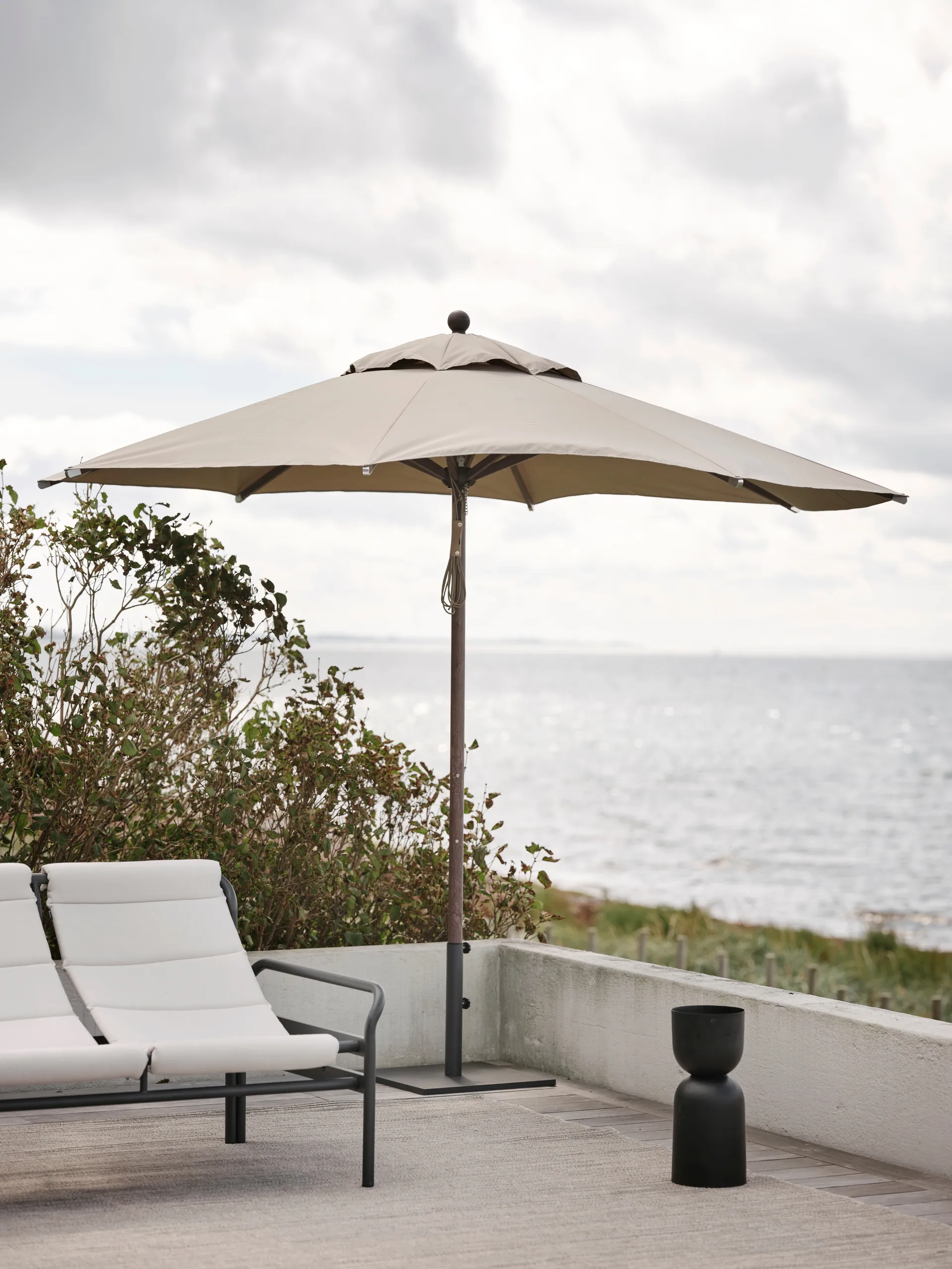 Paliano parasol, Bruin-taupe 350 cm Brafab