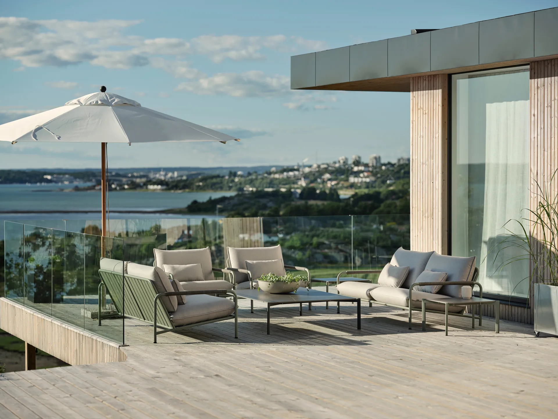 Paliano parasol, Natuur-wit 300 cm Brafab