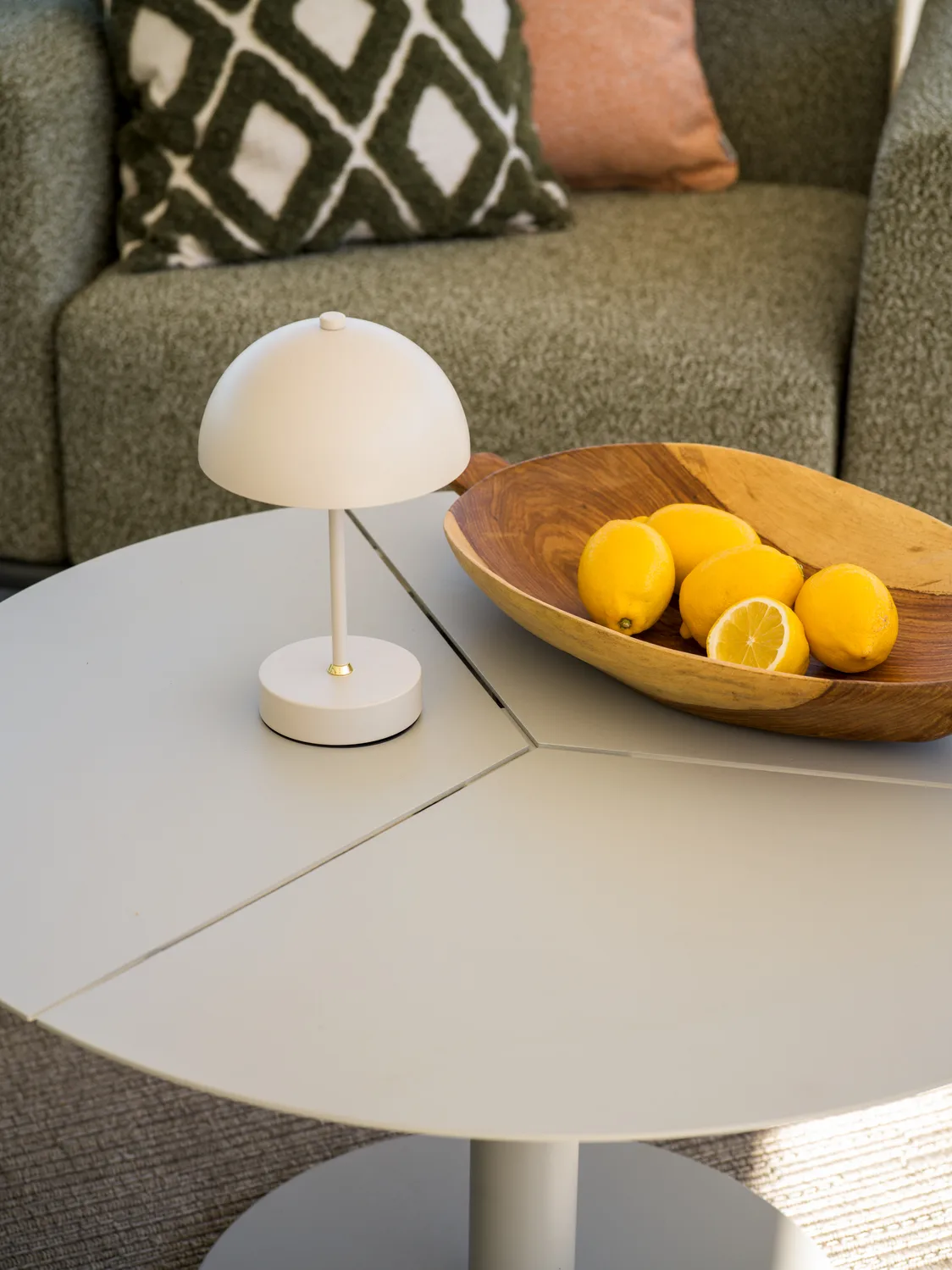 Peace salontafel, Light grey, Ø80x46 cm Brafab