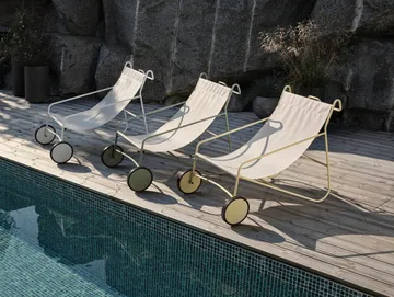 Poul Chair loungestoel - Dusty green-wit - Brafab