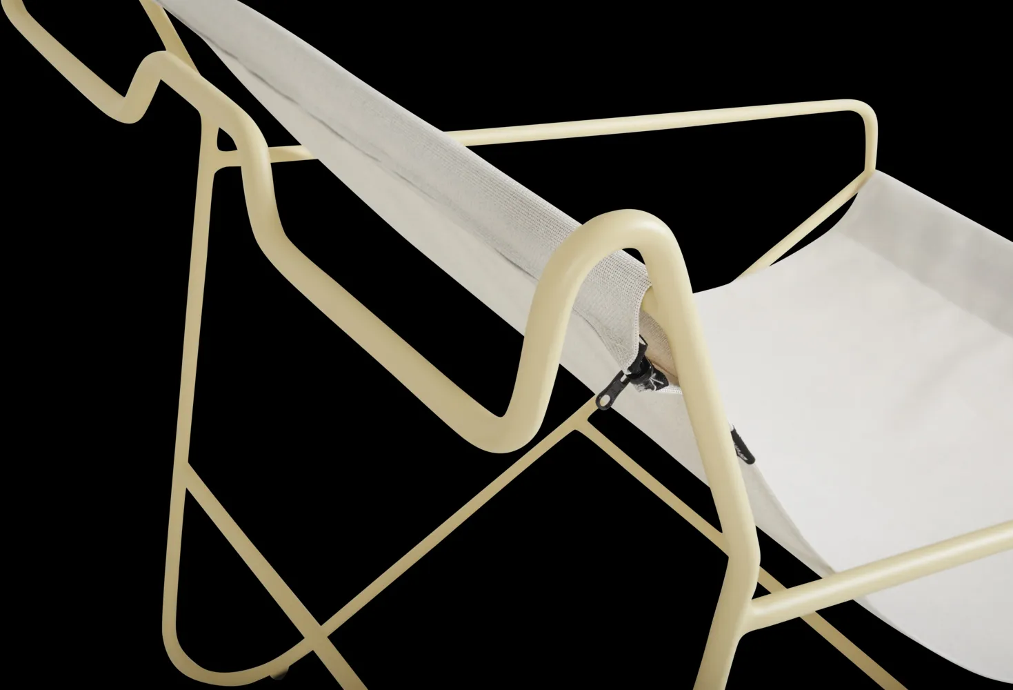 Poul Chair loungestoel, Lemon-off white Brafab