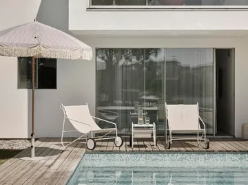 Poul Table bijzettafel - White-off white, 72x44 cm - Brafab