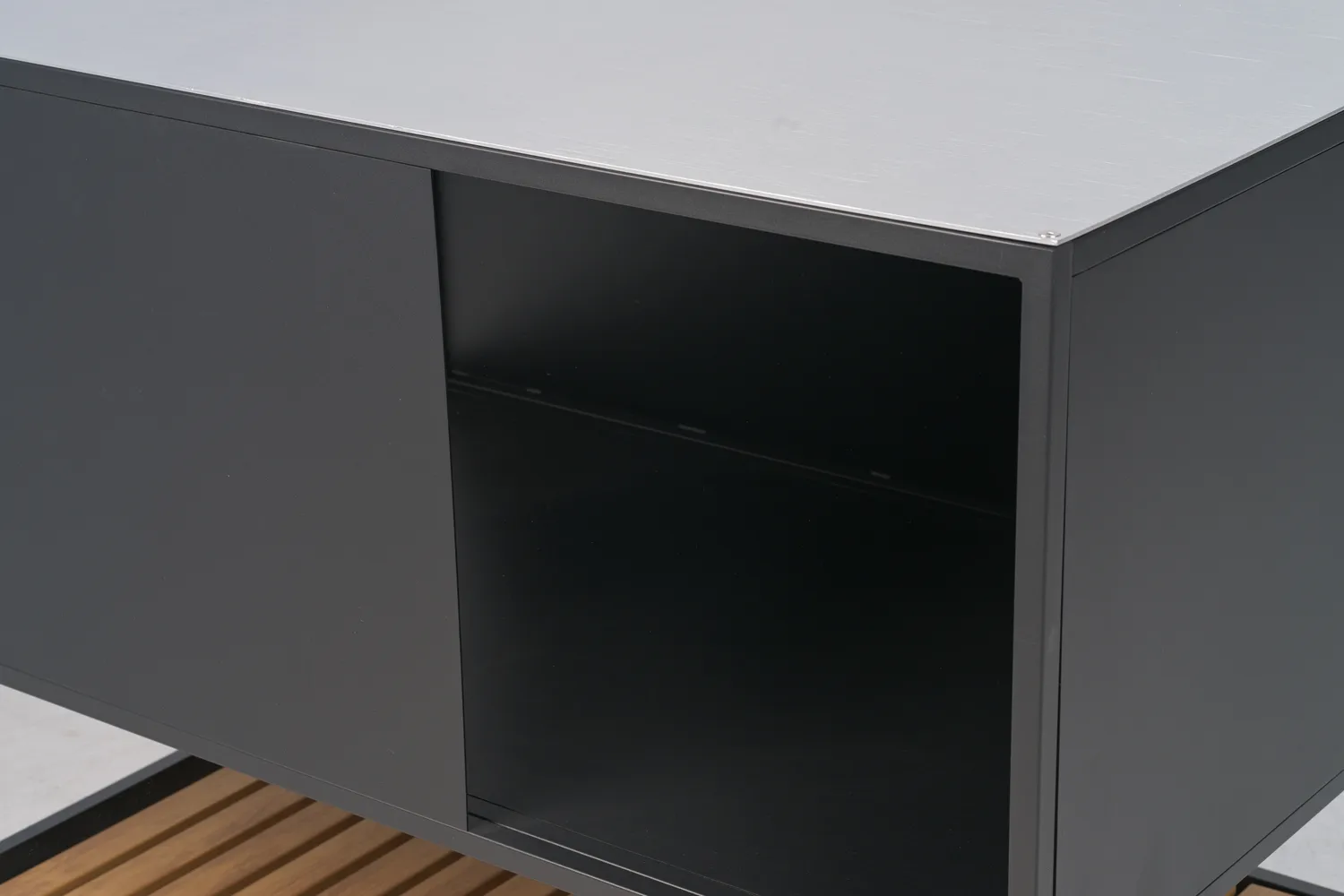 Prep buitenkeuken kast 110x90x70 cm, Zwart Brafab