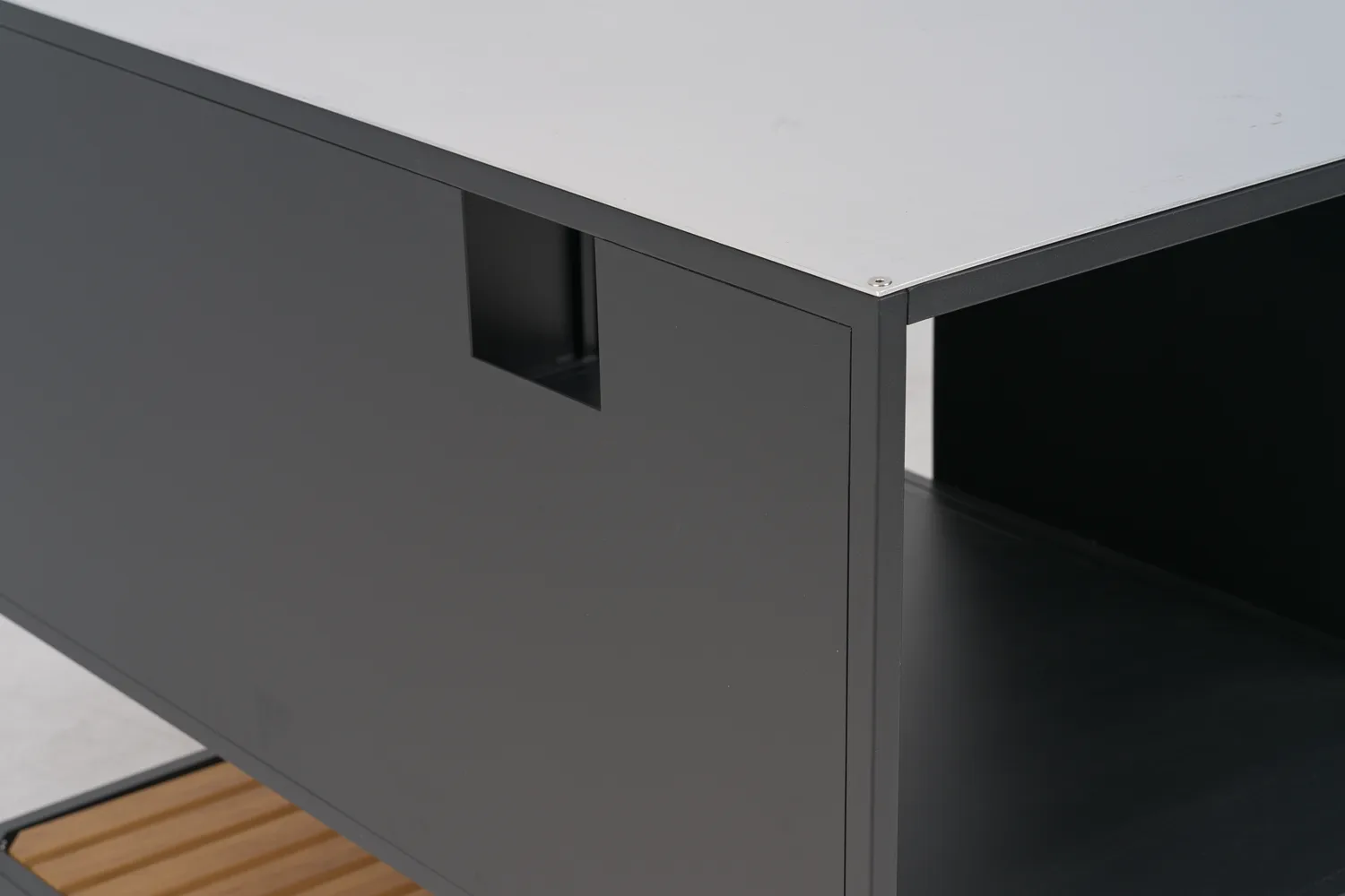 Prep buitenkeuken kast 110x90x70 cm, Zwart Brafab