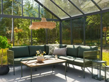 Reno modulaire bank - Nordic green-raw avocado, middendeel - Brafab