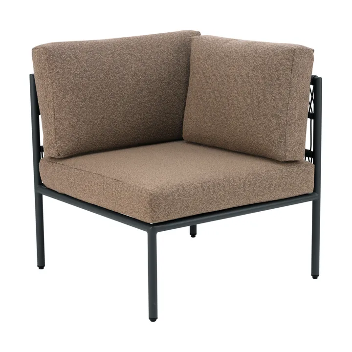 Reno modulaire bank - Zwart-raw peanut, hoek - Brafab