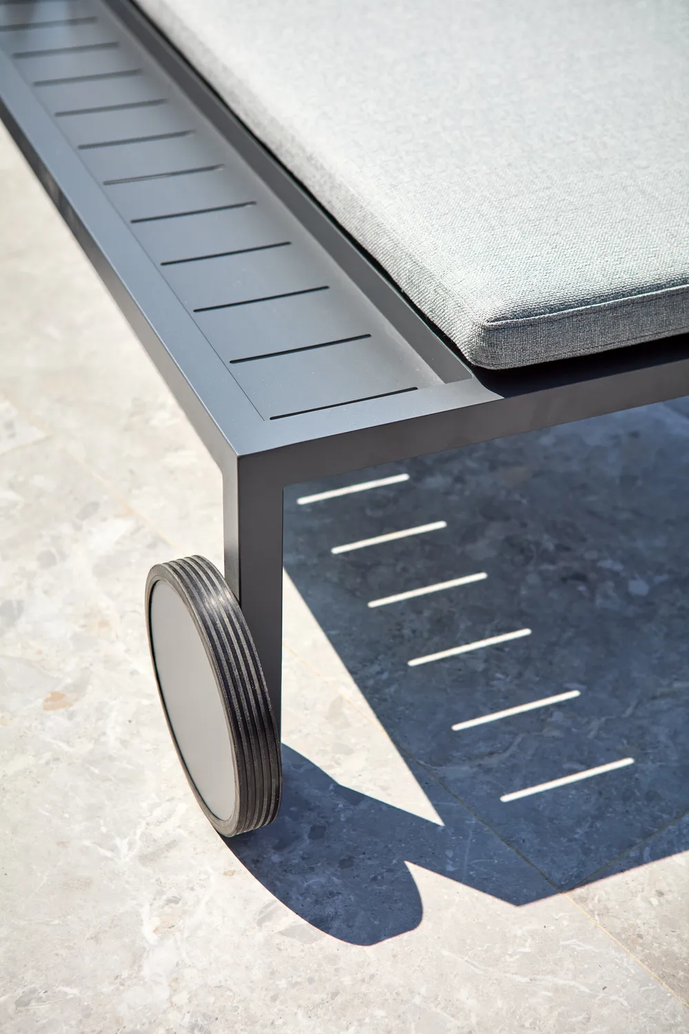 Samvaro ligbed 218x92 cm, Antraciet-pearl grey Brafab