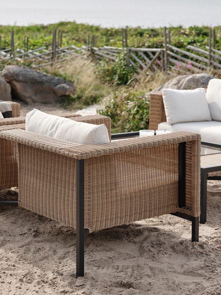 Shell loungestoel, Teddy rice-zwart Brafab
