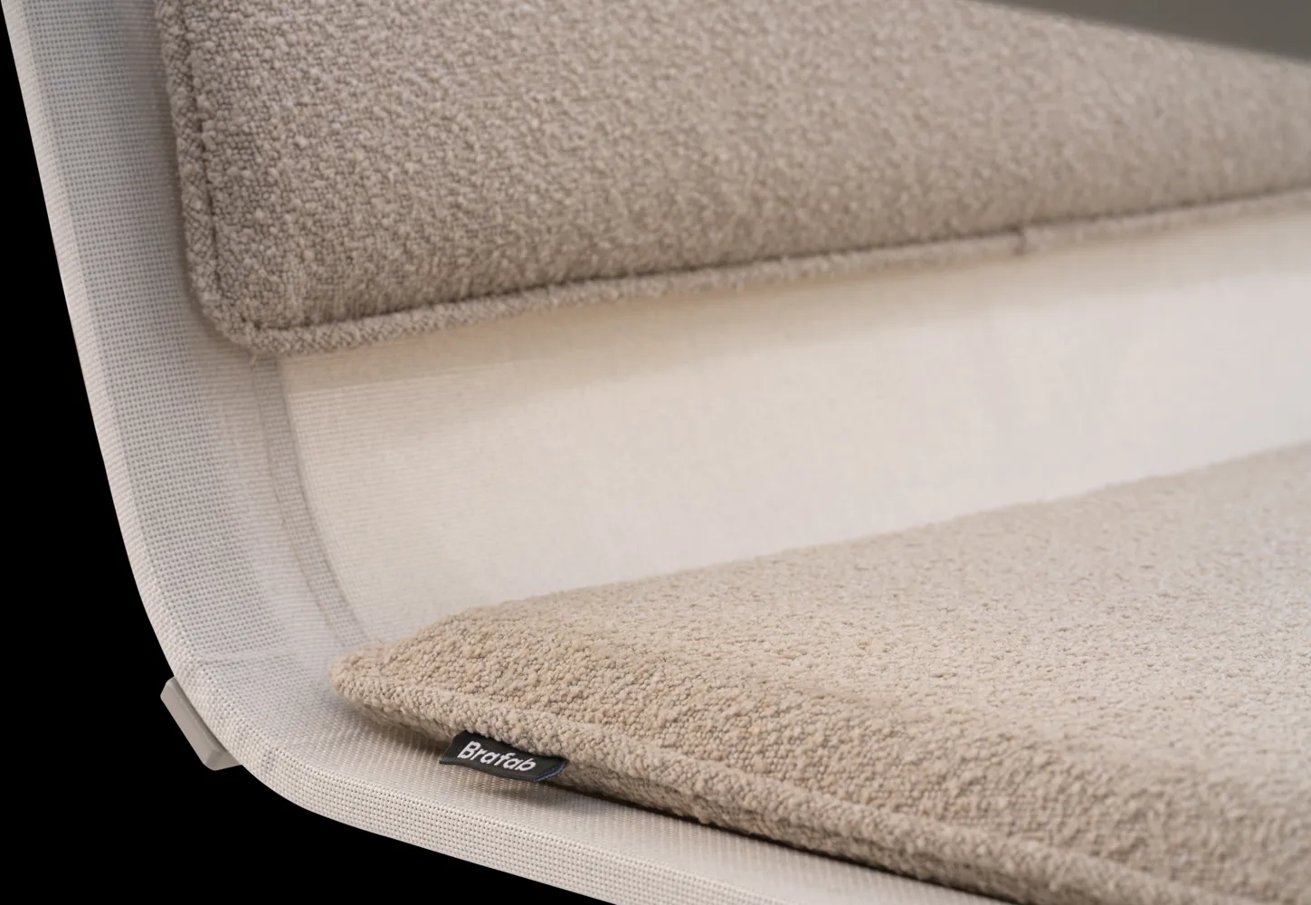 Soro loungefauteuil, Khaki-teddy beige Brafab