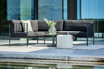 Upper hoekbank - Zwart-teddy black - Brafab