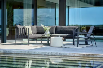 Upper hoekbank - Zwart-teddy black - Brafab