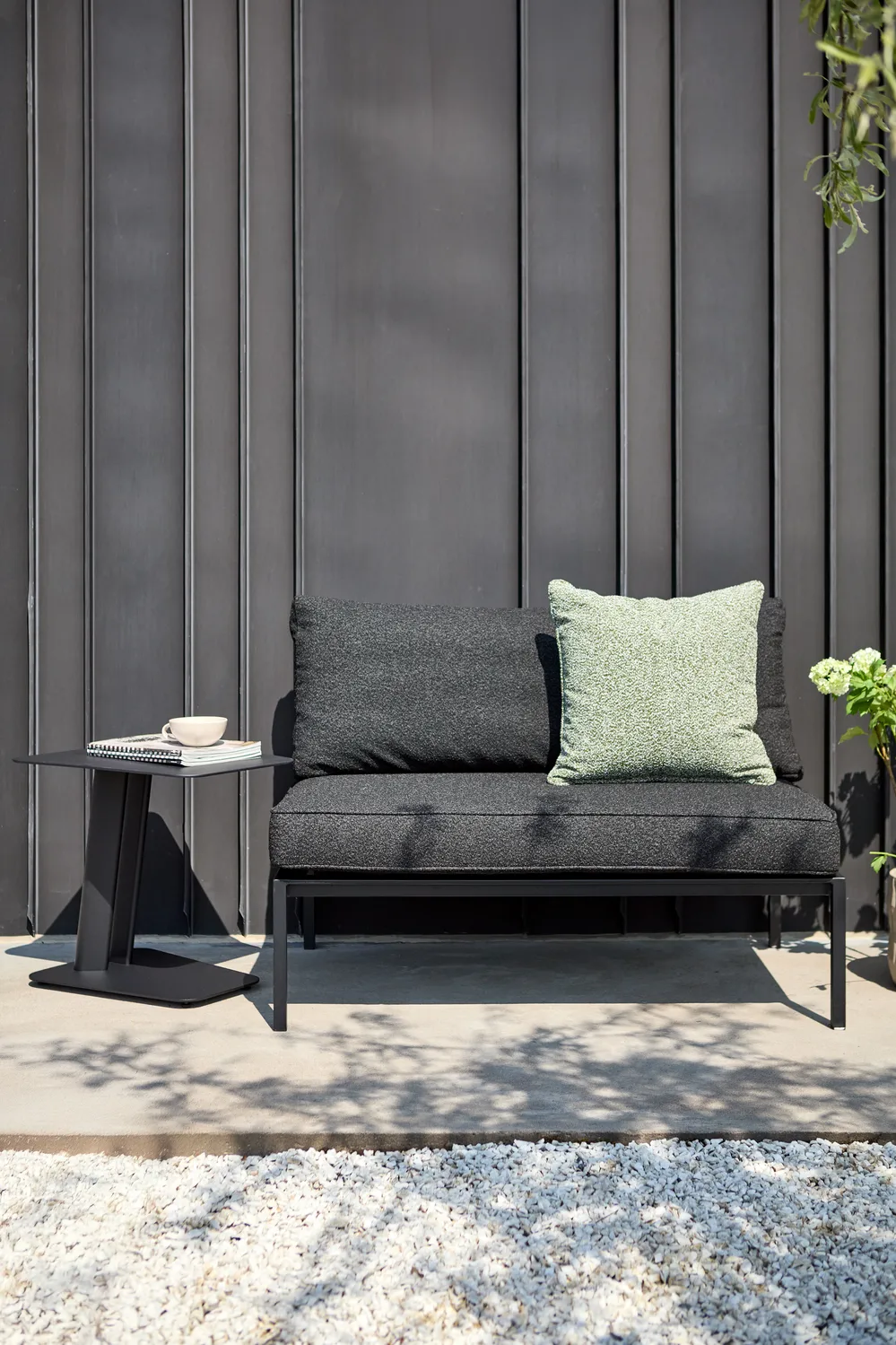 Upper modulaire bank, Zwart-teddy black, middendeel Brafab