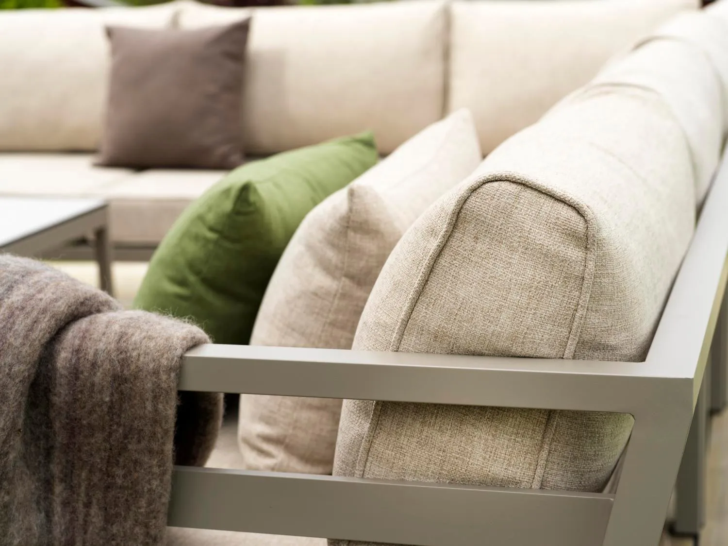 Weldon voetenbank, Khaki-sand Brafab